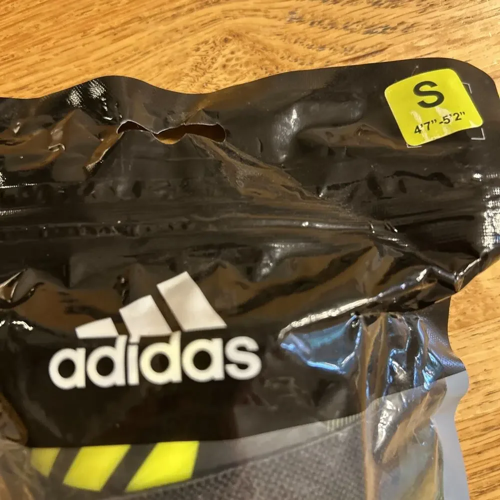 Adidas Soccer Ghost Club Hard Shield w/Attached Ankle Sock-Yellow/Black-SMALL
